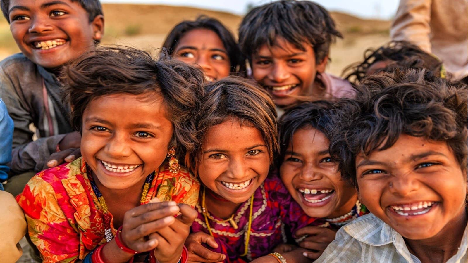 Happy Indian kids